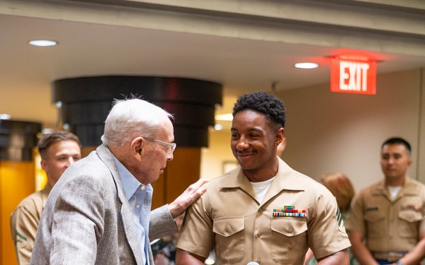 U.S. Marine Corps Veteran Corporal David S. Watkins Celebrates his 100th Birthday