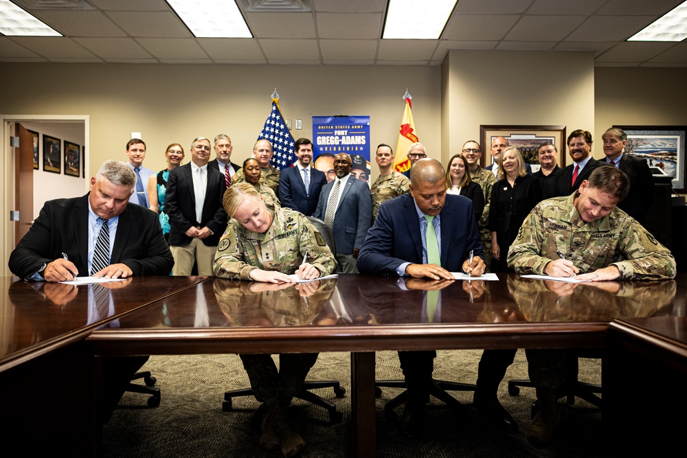 U.S. Army installation signs energy resilience agreement with Dominion Energy