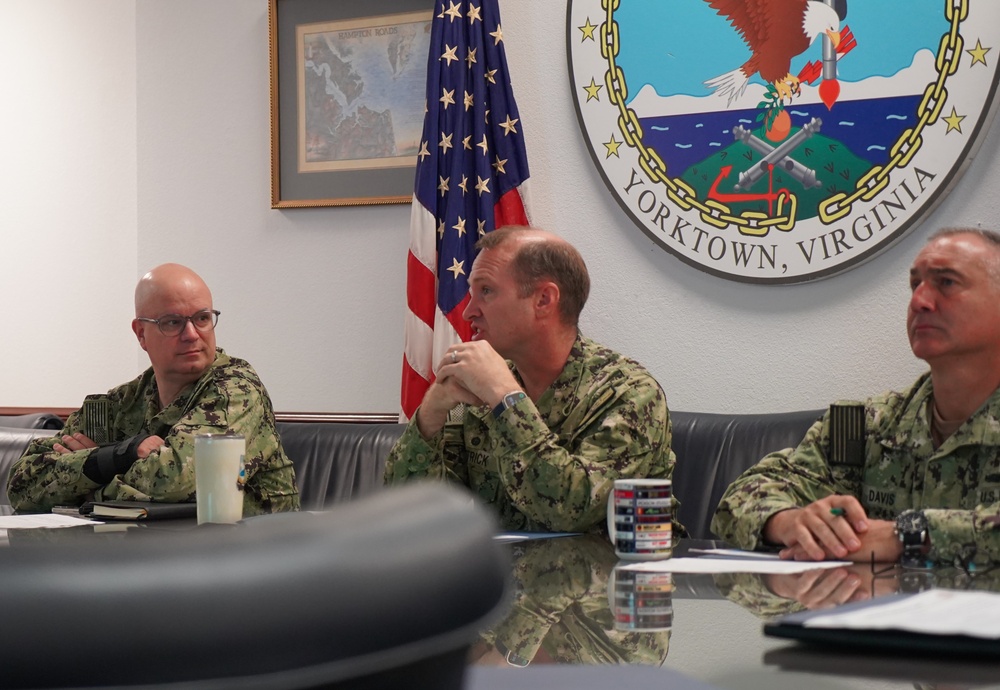 Rear Admiral Lahti visits NWS Yorktown