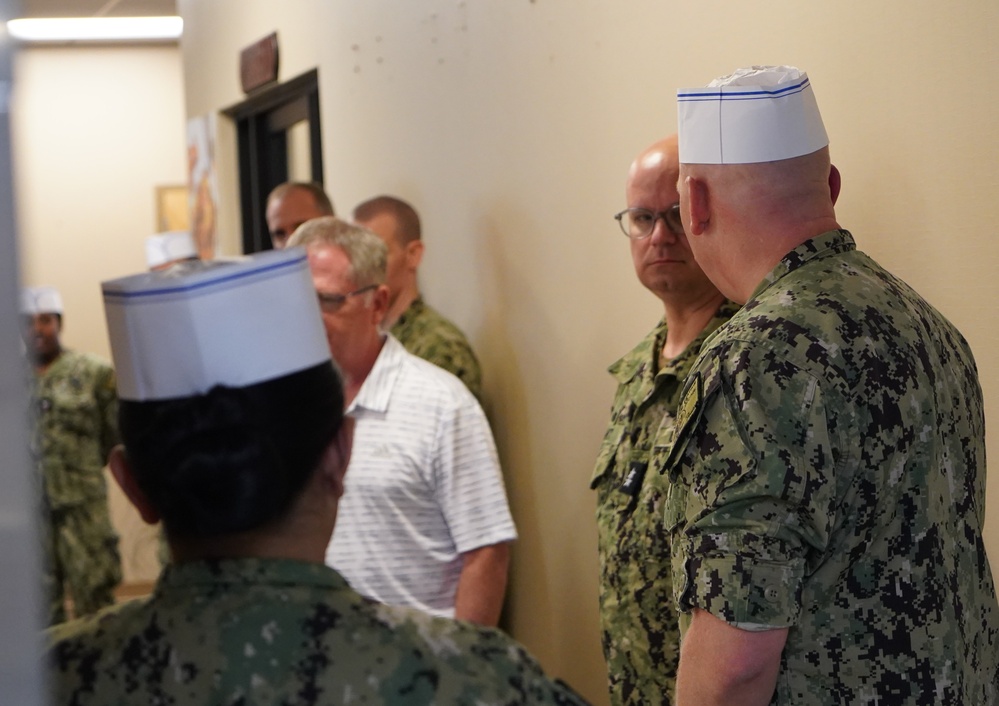 Rear Admiral Lahti visits Naval Weapons Station Yorktown's award winning Scudder Hall Galley