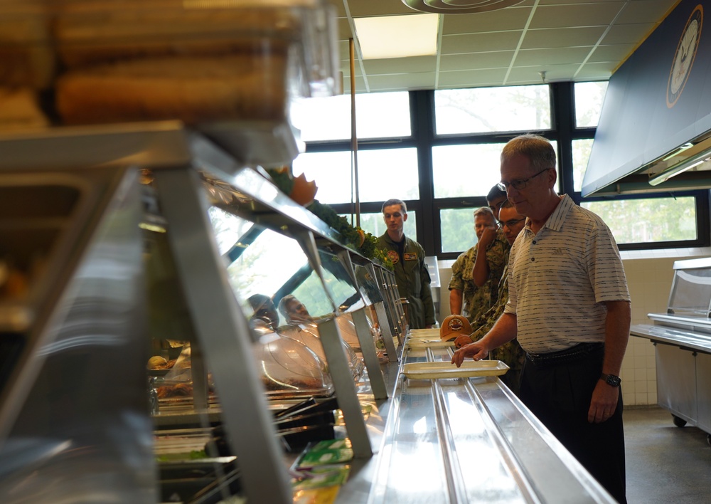 Rear Admiral Lahti visits Naval Weapons Station Yorktown's award winning Scudder Hall Galley