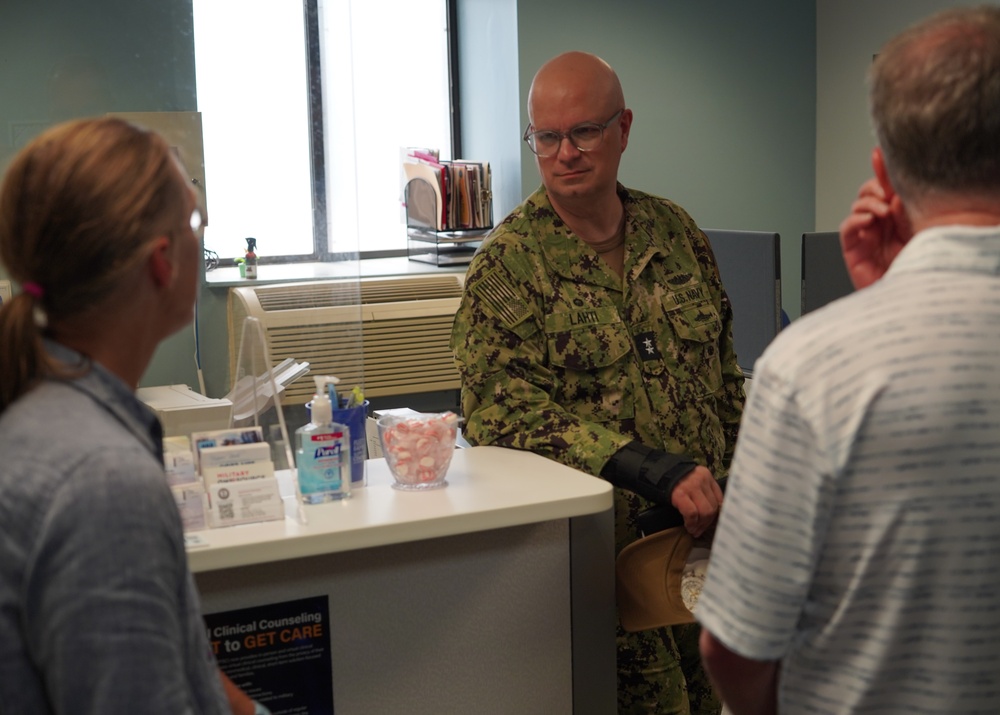 Rear Admiral Lahti visits Huntington Hall Naval Berthing Facility