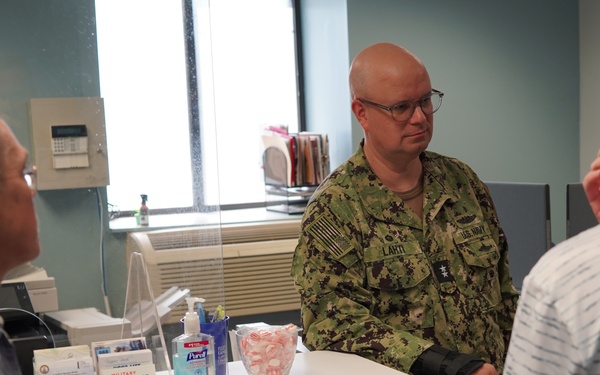 Rear Admiral Lahti visits Huntington Hall Naval Berthing Facility