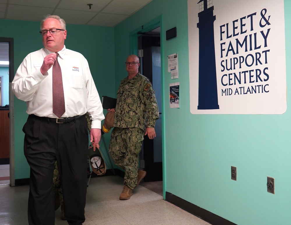 Rear Admiral Lahti visits Huntington Hall Naval Berthing Facility