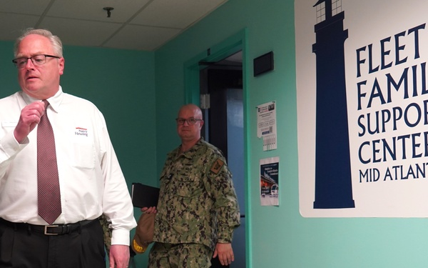 Rear Admiral Lahti visits Huntington Hall Naval Berthing Facility