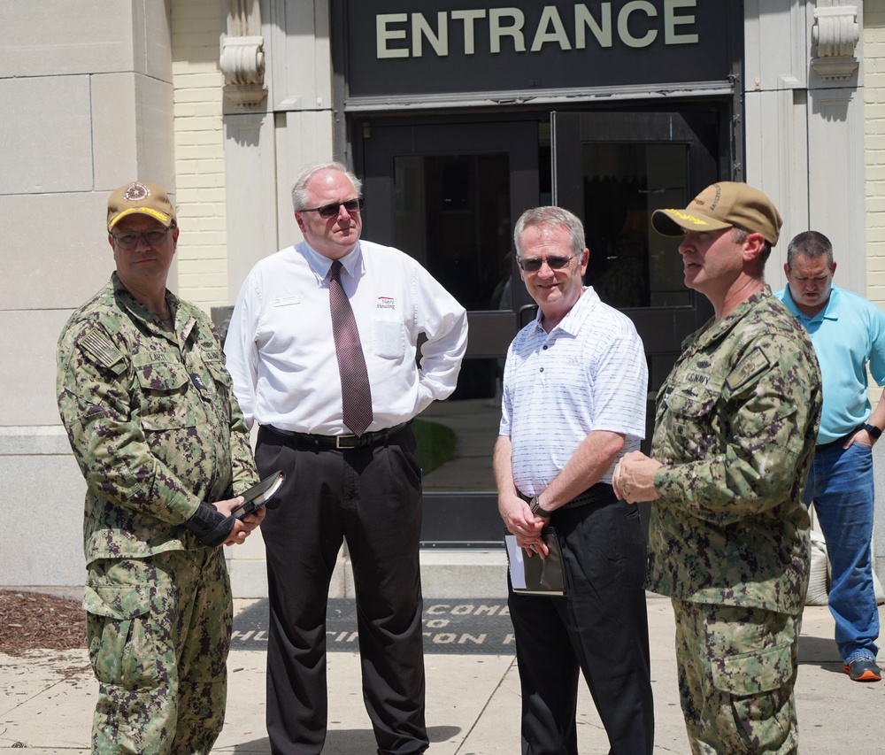 Rear Admiral Lahti visits Huntington Hall Naval Berthing Facility