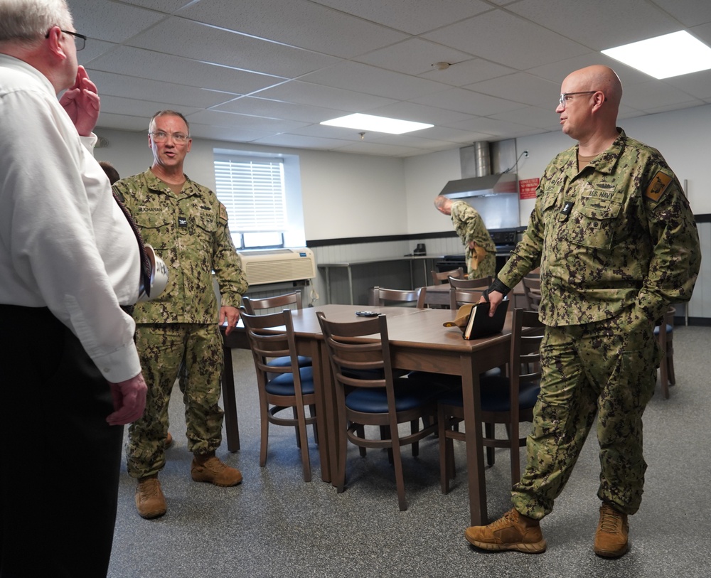 Rear Admiral Lahti visits Huntington Hall Naval Berthing Facility