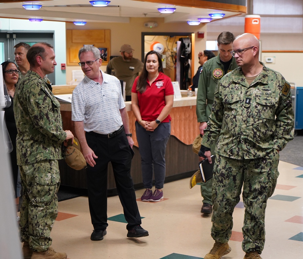 Rear Admiral Lahti visits Huntington Hall Naval Berthing Facility