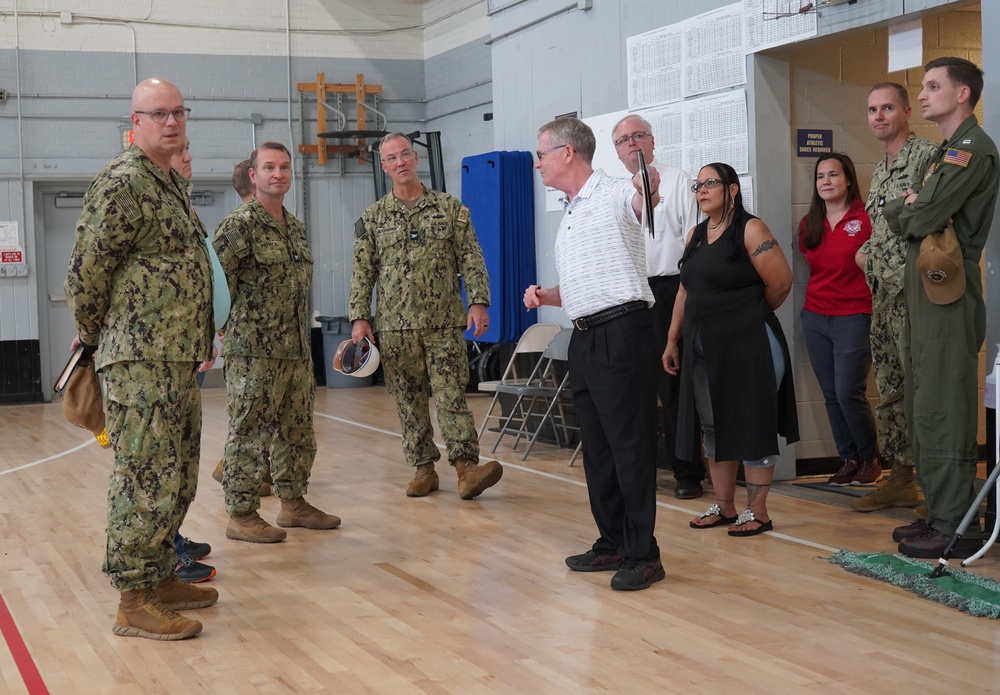 Rear Admiral Lahti visits Huntington Hall Naval Berthing Facility