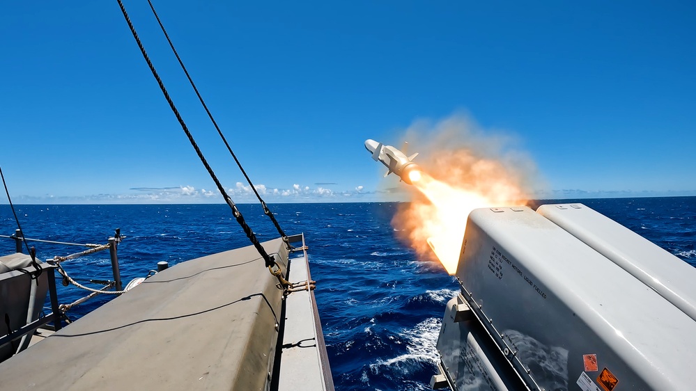 HMAS Sydney fires Royal Australian Navy’s first Naval Strike Missile during RIMPAC 2024