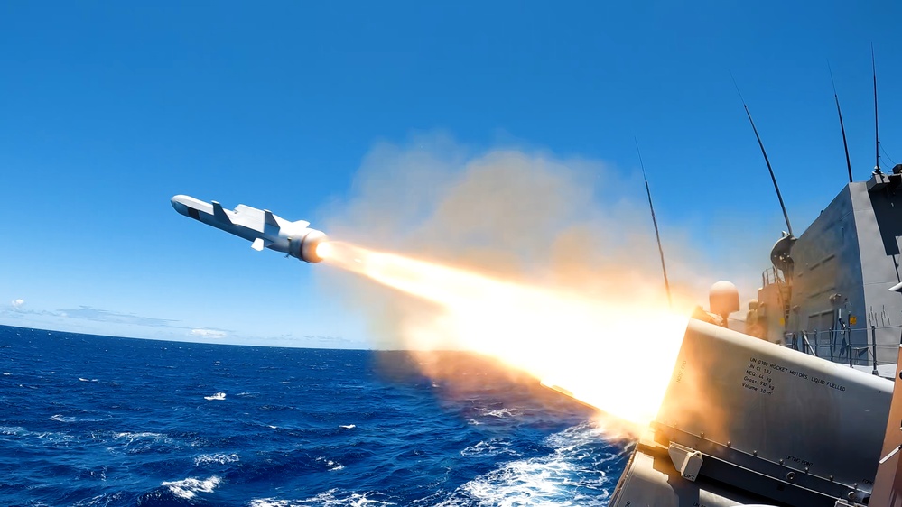 HMAS Sydney fires Royal Australian Navy’s first Naval Strike Missile during RIMPAC 2024