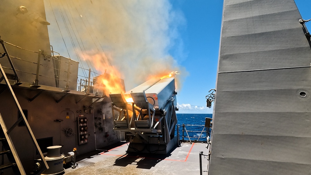 HMAS Sydney fires Royal Australian Navy’s first Naval Strike Missile during RIMPAC 2024