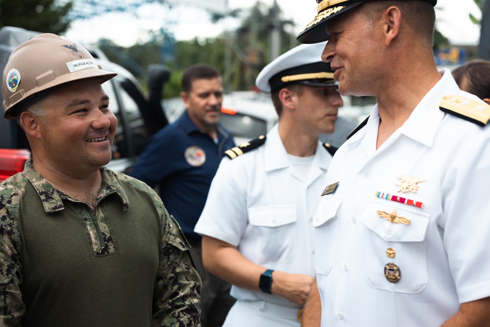 U.S. Navy Joint Interagency Task Force - South Deputy Commander Rear Adm. Joshua Lasky visits Limón, Costa Rica for Continuing Promise 2024