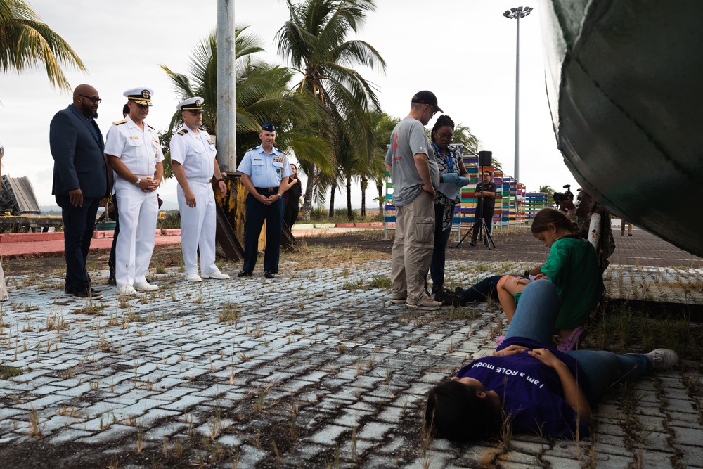 U.S. Navy Joint Interagency Task Force - South Deputy Commander Rear Adm. Joshua Lasky visits Limón, Costa Rica for Continuing Promise 2024