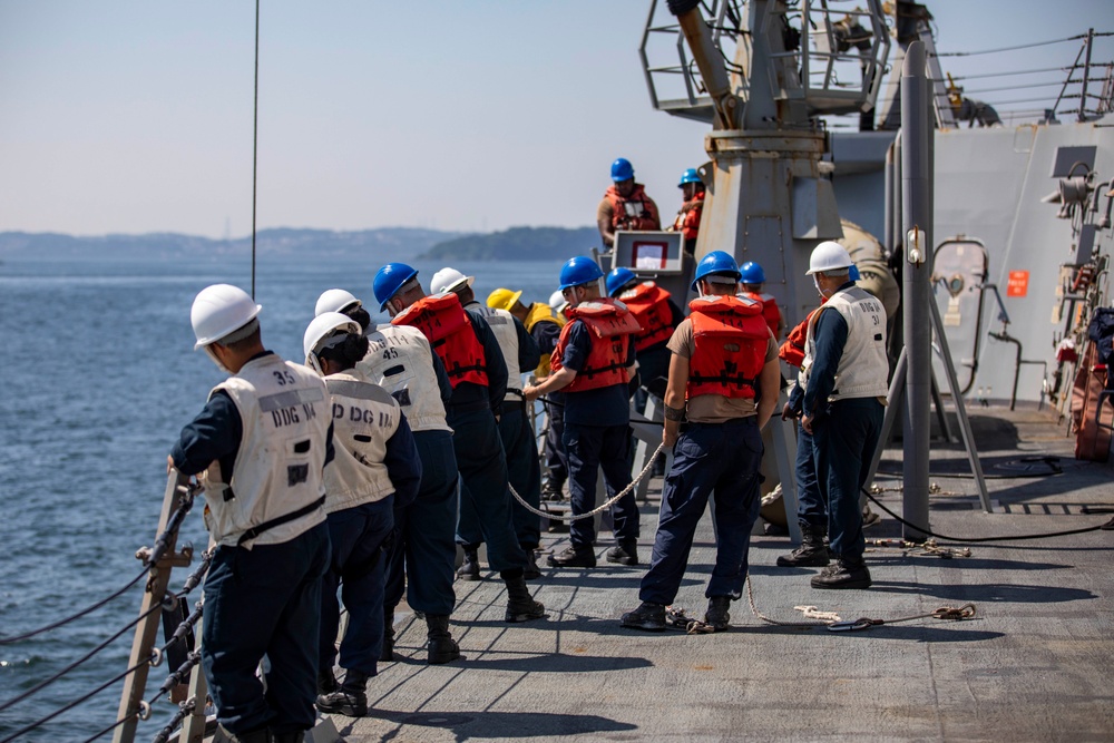 USS Ralph Johnson Conducts Boat Ops