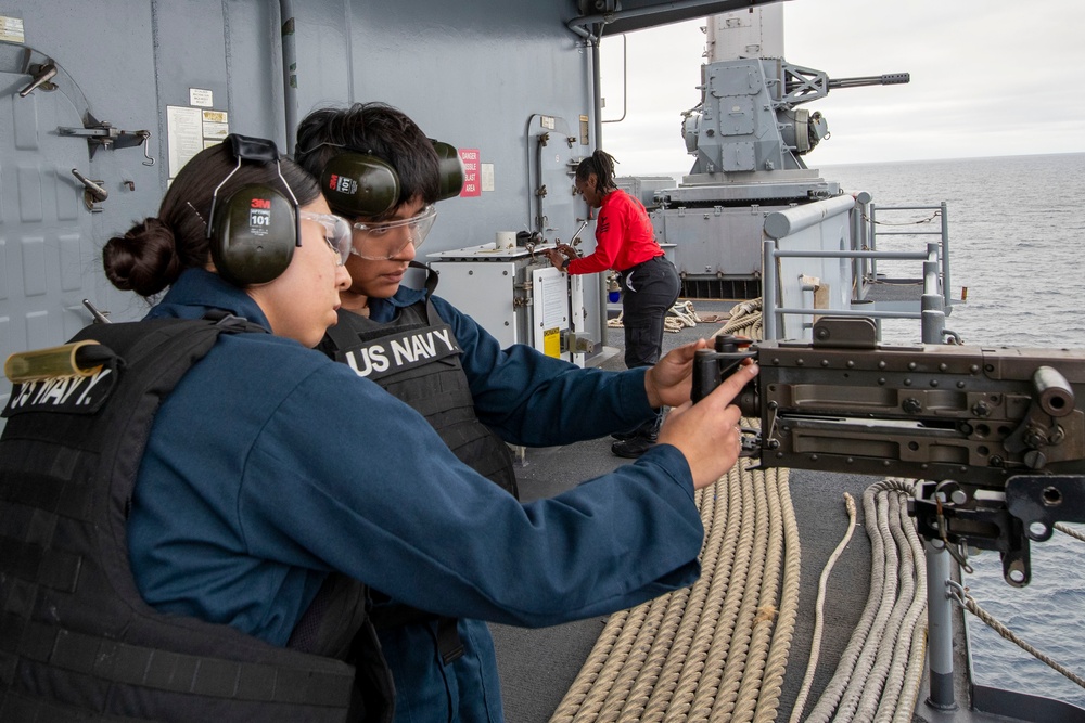 M2HB .50-Caliber Machine Gun Live-Fire Exercise Aboard USS Tripoli