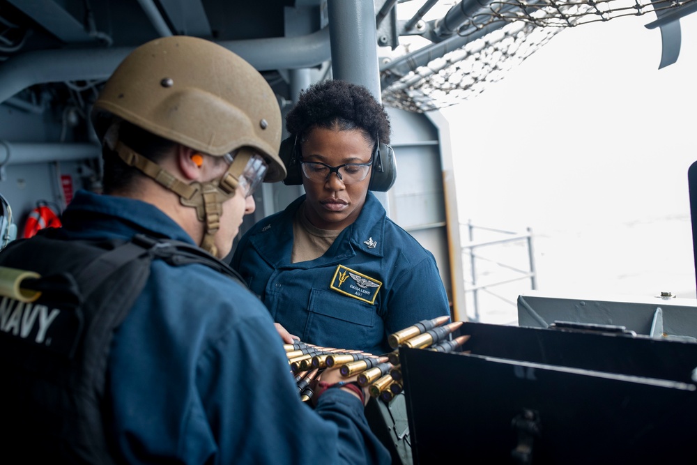 M2HB .50-Caliber Machine Gun Live-Fire Exercise Aboard USS Tripoli