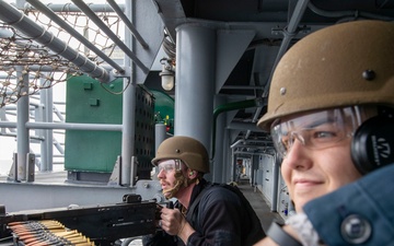 M2HB .50-Caliber Machine Gun Live-Fire Exercise Aboard USS Tripoli