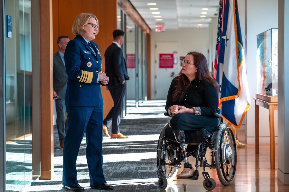 Adm. Linda Fagan and Master Chief Petty Officer Heath Jones Engage with Senator Tammy Duckworth on National Disability Employment Awareness Month