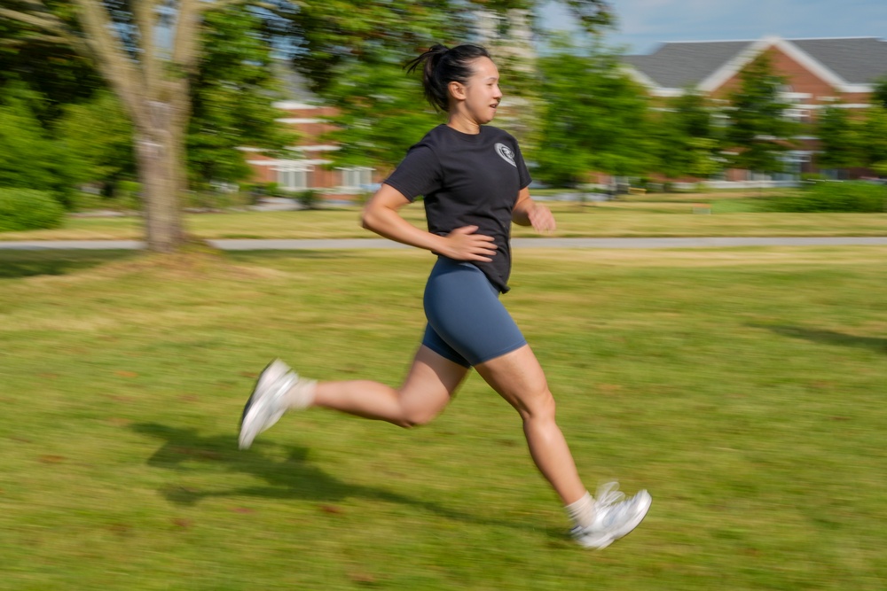 Marine Corps Warfighting Laboratory's Interns participate in the U.S. Marine Corps Combat Fitness Test