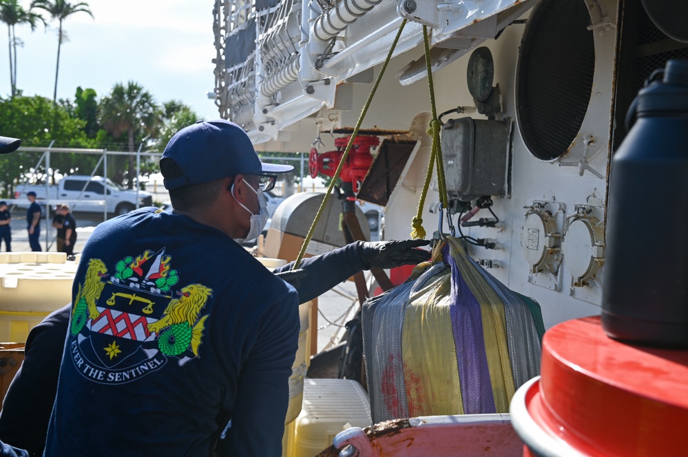 Coast Guard offloads more than $96 million in illegal narcotics interdicted in Caribbean Sea