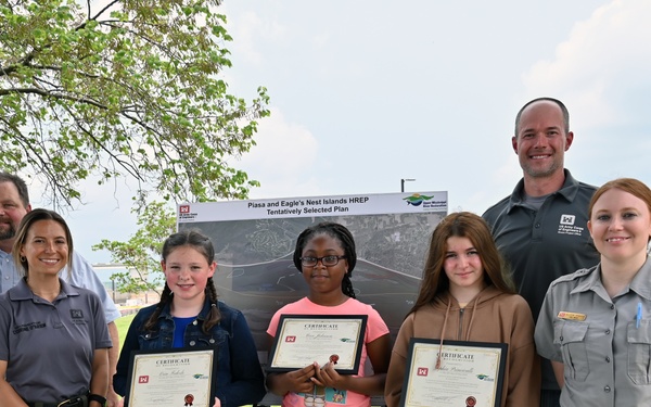 Students recognized for names given to newly created Mississippi River Islands