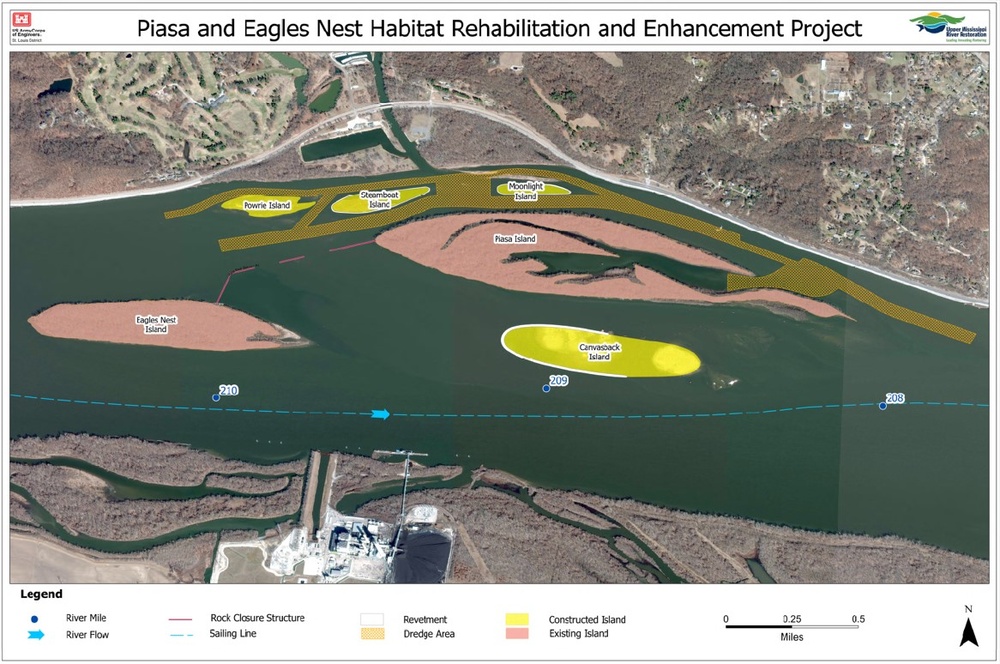 Piasa and Eagles Nest Habitat Rehabilitation and Enhancement Project Map