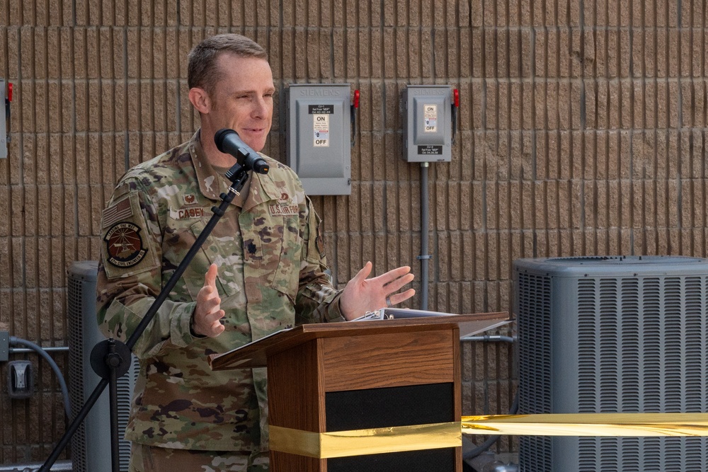 Flightline shack ribbon cutting
