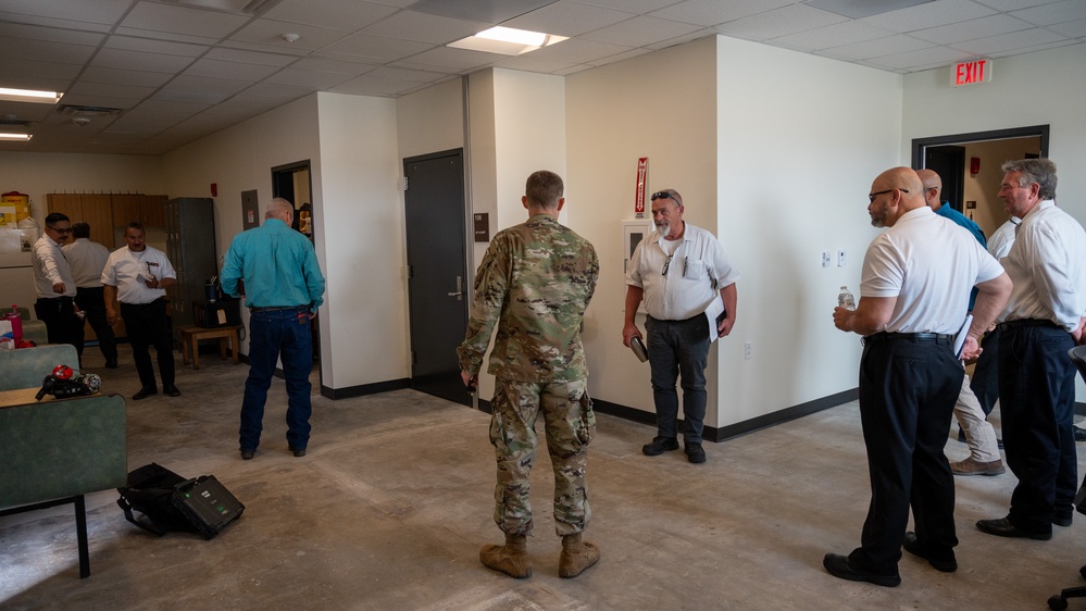 Flightline shack ribbon cutting