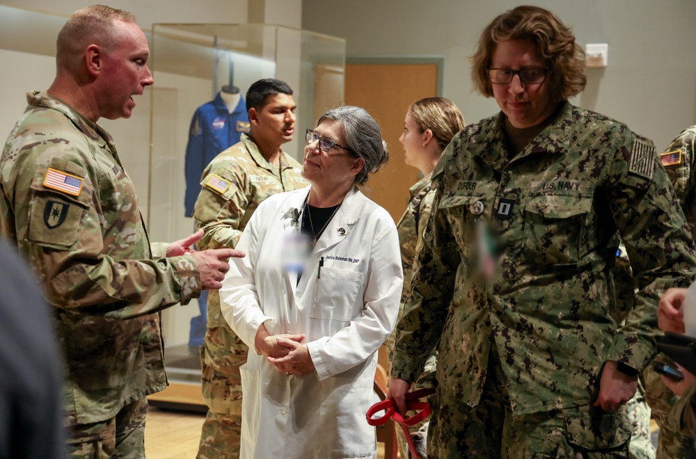 U.S. Army Brig. Gen. James D. Burk, Chief Army Nurse Corps, visits with Army nurses during an official visit to Walter Reed