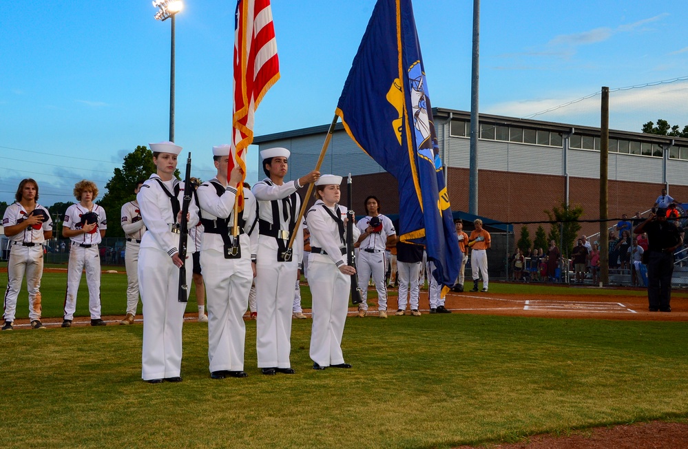 NMCCL Honor Guard provides flag detail at Jacksonville Ospreys baseball game