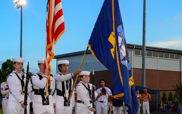 NMCCL Honor Guard provides flag detail at Jacksonville Ospreys baseball game