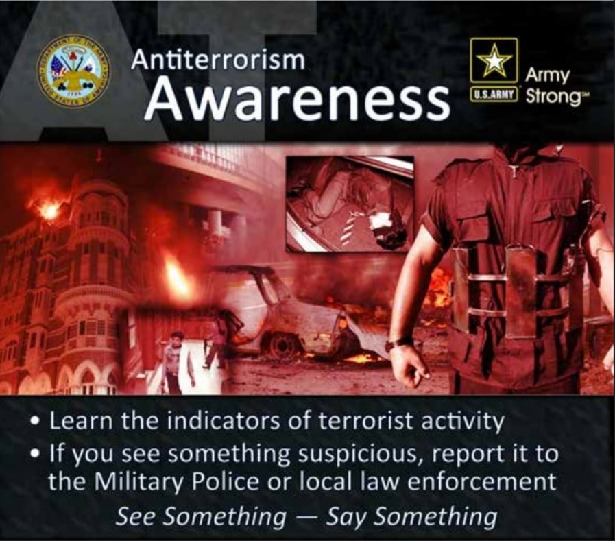 August is observed as Antiterrorism Awareness Month at Fort McCoy, within Army