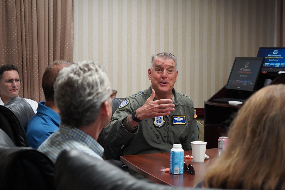 AMC commander hosts Congressional delegation flight at Joint Base Andrews