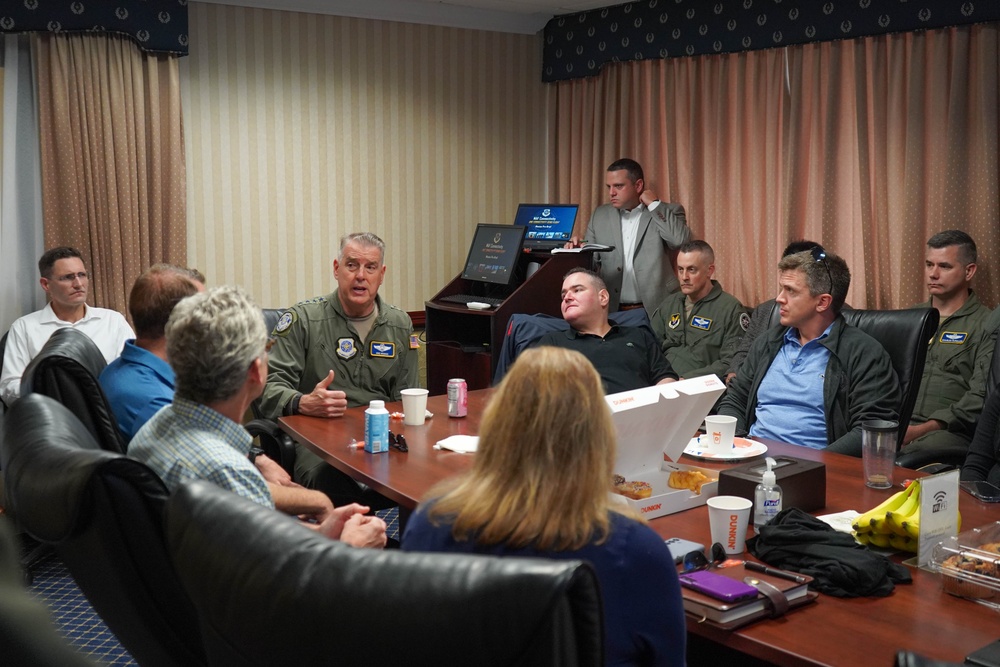 AMC commander hosts Congressional delegation flight at Joint Base Andrews