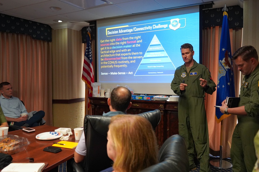 AMC commander hosts Congressional delegation flight at Joint Base Andrews