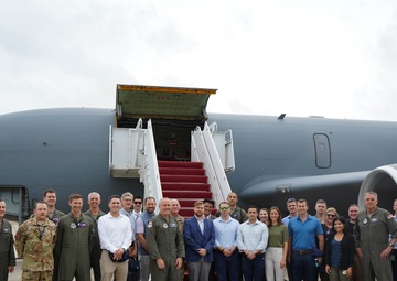 AMC commander hosts Congressional delegation flight at Joint Base Andrews