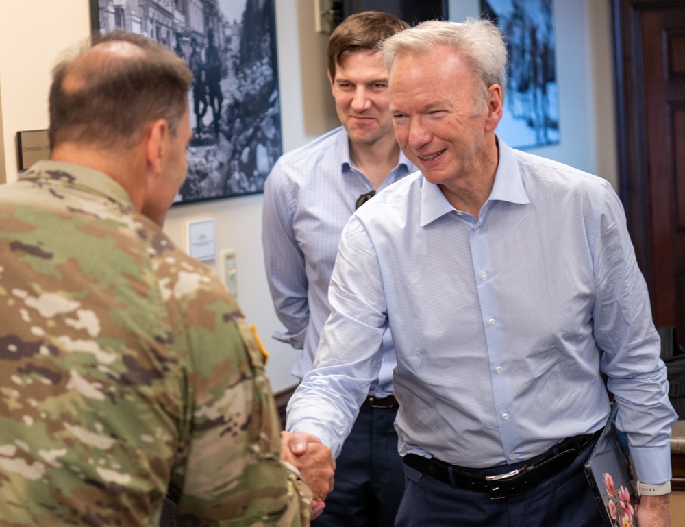 Former Google CEO Visits XVIII Airborne Corps