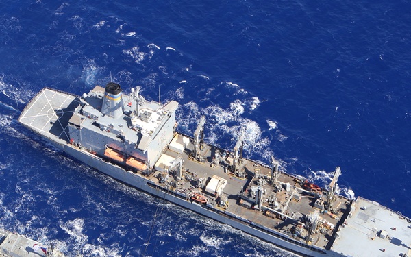 CNS Condell conducts an underway replenishment with USNS Pecos