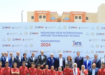 USAID/Egypt partners with Egypt’s Ministry of Education and Technical Education and Mountain View Egypt to inaugurate the Mountain View International Applied Technology School (IATS) in Qalyubia.