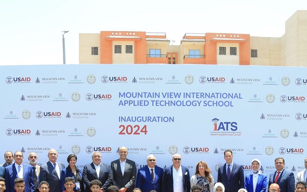 USAID/Egypt partners with Egypt’s Ministry of Education and Technical Education and Mountain View Egypt to inaugurate the Mountain View International Applied Technology School (IATS) in Qalyubia.