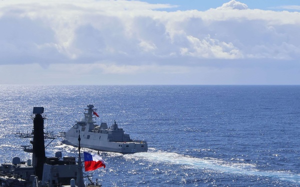 CNS Almirante Condell and KRI R.E. Martadinata practice division tactics