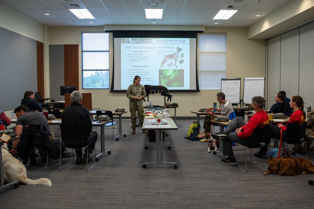 JBER provides K9 TCCC training for military, non-military service dogs