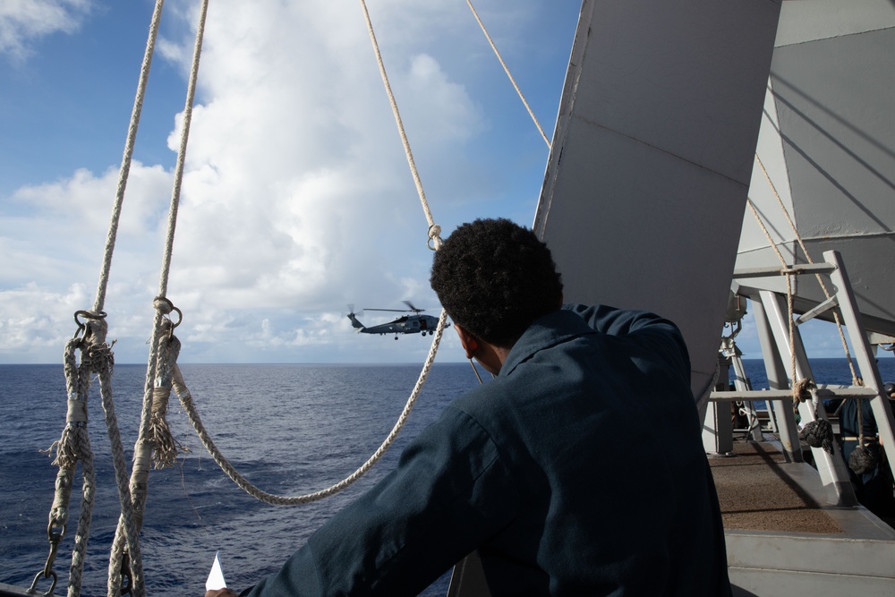 O’Kane Sailor watches fly over