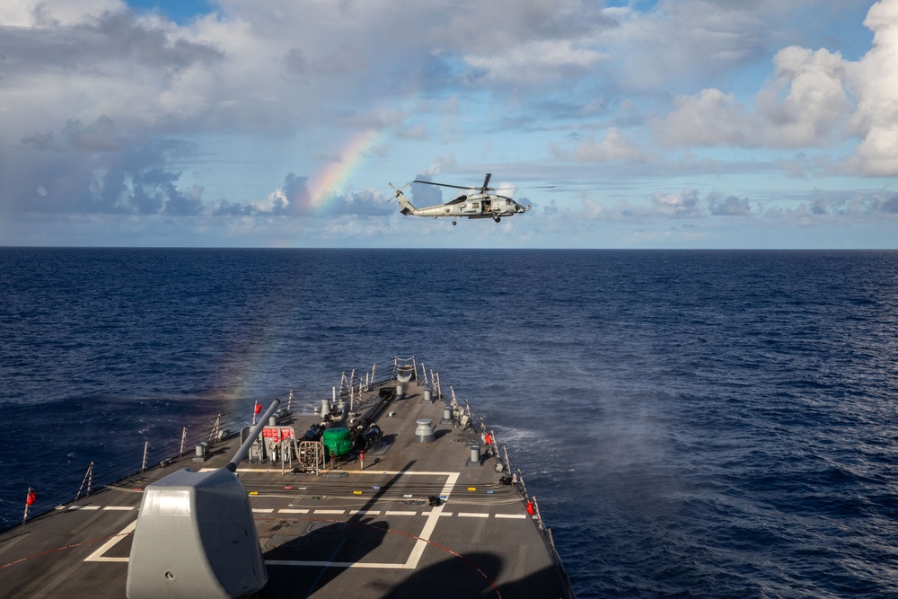 Helicopter flies over O’Kane