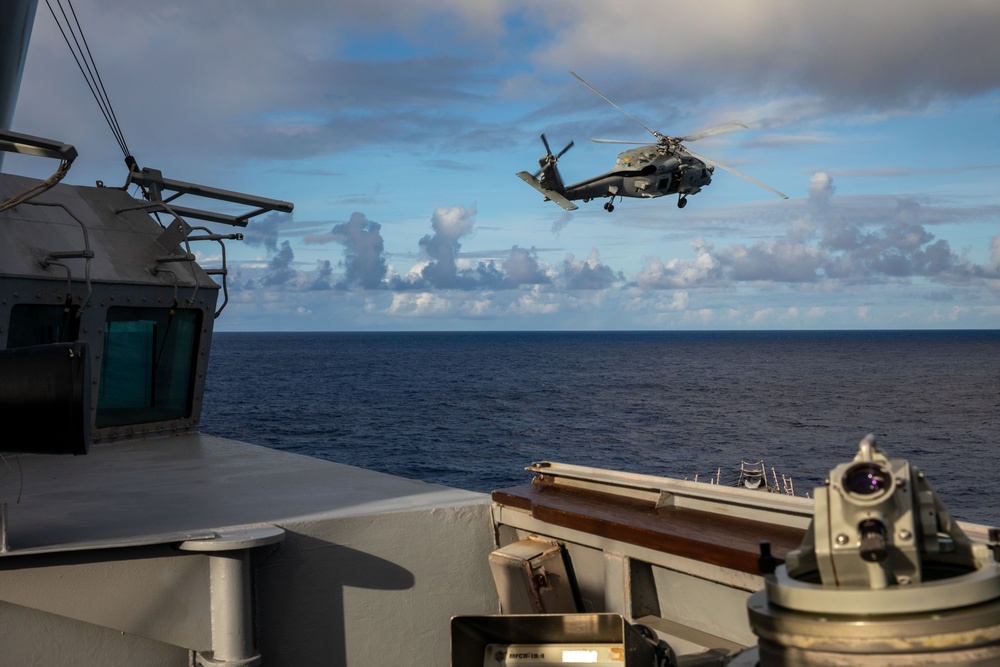 Helicopter flies over O’Kane