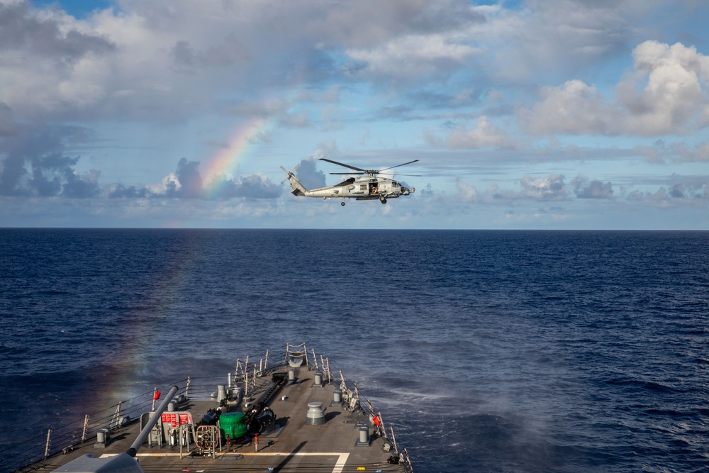 Helicopter flies over O’Kane