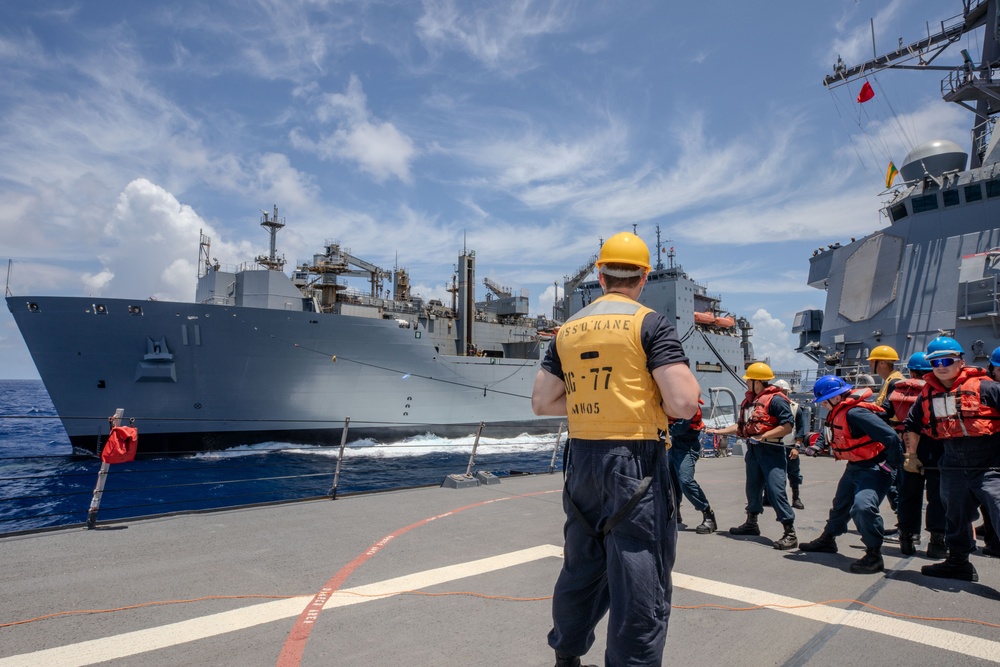 O’Kane conducts replenishment-at-sea with Washington Chambers