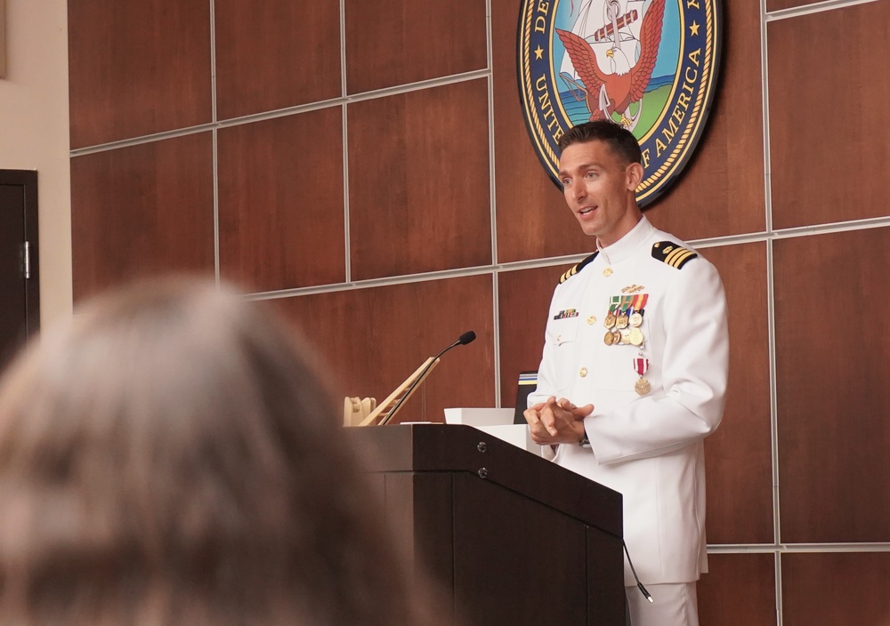 Commander Takach Retirement Ceremony onboard Cheatham Annex