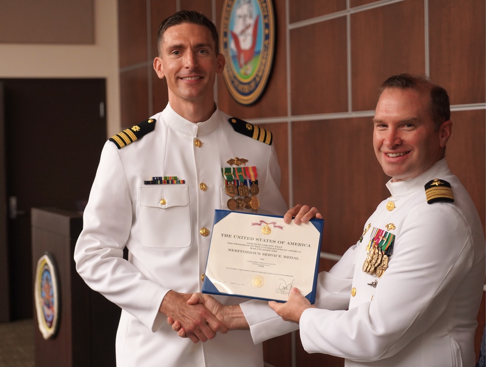 Commander Takach Retirement Ceremony onboard Cheatham Annex